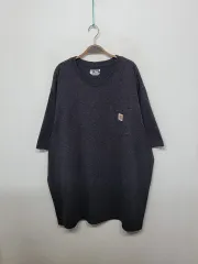 (5XL) Carhartt カーハート ポケット付き 半袖Tシャツ チャコール オーバーサイズ Tシャツ ルーズフィット