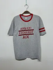 (M) アルマーニ エクスチェンジ 半袖Tシャツ グレー ビックロゴTシャツ