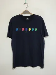 (M) ポール・スミス 半袖Tシャツ ブラック ドクロ プリンティング コットンTシャツ