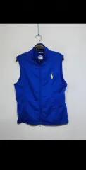 (M) ラルフローレン ポロ ゴルフベスト ブルー ストレッチ ジップアップ ベスト