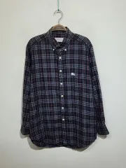 BURBERRY バーバリー チェック CHECK シャツ チェック柄 ネイビー ポケット POCKET ロゴ LOGO シャツ カジュアル CASUAL