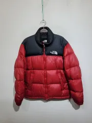 (95) THE NORTH FACE ザノースフェイス グースダウン ジャケット 黒赤 グースファー 700 ヌプシダウンジャケット アウター