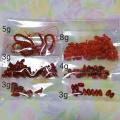 天然石 レッドコーラル コーラル 珊瑚 サンゴ 合計約28g さざれ ラウンド アソート