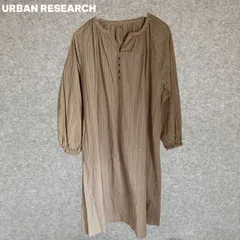 URBAN RESEARCH ストライプ ベージュ 長袖 ワンピース Fサイズ