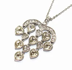 スワロフスキー SWAROVSKI ネックレス ペンダント ハート クリスタル シルバーカラー /DK
