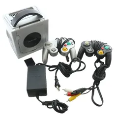 任天堂 ニンテンドー Nintendo ゲームキューブ GAME CUBE ゲーム機 本体 コントローラー シルバー色 DOL-001 /XZ ■GY18