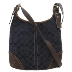 コーチ COACH ショルダーバッグ シグネチャー  キャンバス レザー 紺 ネイビー F11193 /FF
