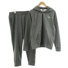 ザノースフェイス THE NORTH FACE セットアップ 上下 ストレッチフリースフード STRETCH FLEECE HOODIE パーカー ジップアップ ジョガーパンツ 裏起毛 ロゴ XL グレー NL71251 NL71281 /AN19