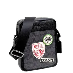 コーチ バッグ メンズ COACH ショルダーバッグ シグネチャー パッチ サリバン クロスボディ CAT79 QBA5F チャコールマルチ