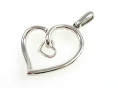 ヨンドシー　4℃　ダブルオープンハート　ネックレス　ペンダント　トップのみ　幅:2.7cm　シルバー/SILVER　送料無料