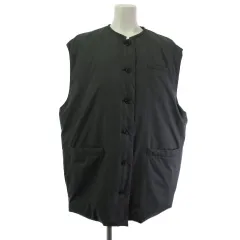 ミズイロインド mizuiro ind ダウンベスト オーバーシルエット グレー F