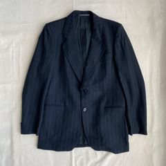 美品 夏用極薄タリアトーレ ネイビー ストライプジャケット 42 - メルカリ