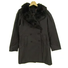 アンタイトル ダブルコート ミドルコート アウター ファー襟 レディース 9サイズ ブラウン UNTITLED 【中古】