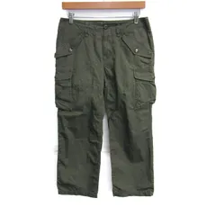 スピックアンドスパン カーゴパンツ ボトムス クロップド丈 日本製 レディース 38サイズ カーキ Spick and Span 【中古】