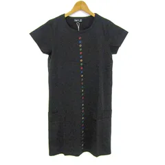 アニエスベー ワンピース トップス 半袖 コットン 未使用品 レディース 1サイズ ブラック agnes b.