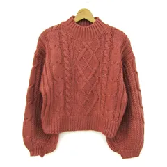 ブラウニー セーター トップス 長袖 ケーブルニット レディース Fサイズ ピンク BROWNY 【中古】