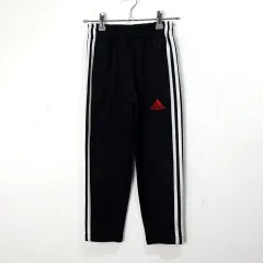(110) アディダス 起毛 ズボン 3本線 トレーナー キッズ