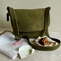 Rare Vintage Coach Sonoma Flap Bag Olive Green Nubuck