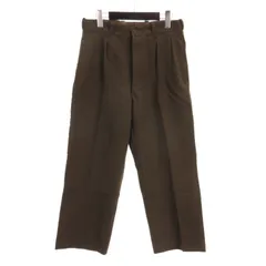 ヴィンテージ フランス軍 ミリタリー ウール パンツ ツータック カーキ 33