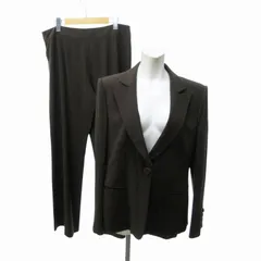 ジョルジオアルマーニ GIORGIO ARMANI 大きいサイズ カジュアル スーツ セットアップ ジャケット パンツ 総裏 シングル ウール 48 茶 ブラウン 0805 IBO73