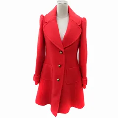 ケイトスペード KATE SPADE チェスターコート Aラインコート ロング丈 ウール 2A M 赤 レッド /NM1 IBO83のサムネイル