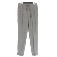 ブルネロクチネリ BRUNELLO CUCINELLI ツータック リネンテーパードパンツ スラックス 46 グレー 国内正規のサムネイル