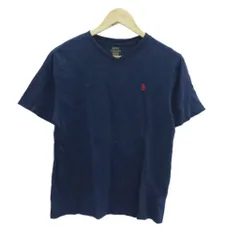 ポロ ラルフローレン POLO RALPH LAUREN VネックTシャツ カットソー 半袖 ロゴ刺繍 L 160 ネイビー 紺 /HO24 ■GY58 男の子