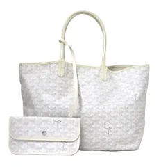 GOYARD/ゴヤール　サンルイPM トートバッグ　ホワイト　トートバッグ　ポーチ付き　【中古】