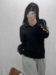 アディダス マーシャルアーツ Y2K 黒黄トラックジャージ ジップアップ L C07502