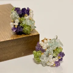 Vintage AVON 天然パール 水晶 イヤリング