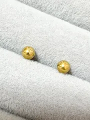 小ぶり　再入荷　18Kコーティング　ピアス 丸玉 ゴールド　ブラック　シルバー　ステンレス　つけっぱなし