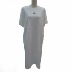 アディダス adidas Tシャツワンピース ロング丈 半袖 ロゴ M 白 ホワイト /SM31 ■GY58