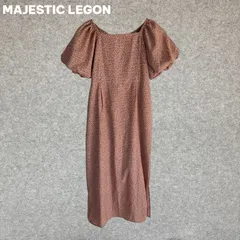 MAJESTIC LEGON 花柄パフスリーブAラインワンピース Mサイズ