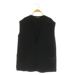 美品⁑ドゥロワー　ウールカシミヤ ミラノ編みVネックニットジレ　ベスト　ブラック 2025年最新】ドゥロワー ベストの人気アイテム - メルカリ