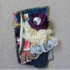 ブローチ　ハンドメイド 花モチーフ ファッション小物