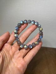 天然石 強いシラー ラブラドライト ブレスレット約11.5㍉18㌢☆5