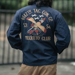 1960s 朝鮮戦争 復刻 スーベニアジャケット モスキート部隊 濃紺 XXL