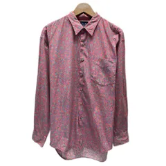 GAP　OLD GAP　柄シャツ　90s vintage　90年代　長袖　シャツ　トップス　レギュラーカラー　胸ポケット　総柄　花柄　ボタニカル　古着