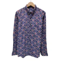 GAP　OLD GAP　柄シャツ　90s vintage　90年代　長袖　シャツ　トップス　ボタンダウン　胸ポケット　総柄　エスニック柄　オーバーサイズ　古着