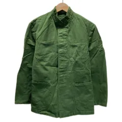 ユーロワークジャケット　70's vintage　イタリア軍　アウター　スタンドカラー　無地　フルボタン　フロントポケット　海軍　ユーロヴィンテージ　ミリタリー　古着