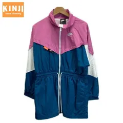 NIKE　ナイロンジャンパー　ウインドブレーカー　アウター　ハイネック　フルジップ　ワンポイント　ブランドロゴ　スウッシュ　スポーツ　古着