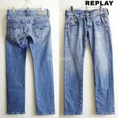 リプレイ　NEWSWENFANI　W73cm　タイトストレートデニム　ストレッチ　レディース　淡青　Sz.24　REPLAY