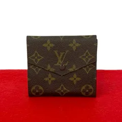 極 美品 LOUIS VUITTON ルイヴィトン ヴィンテージ ポルト モネ ビエ カルディ レザー 三つ折り財布 ミニ ウォレット ブラウン 92079