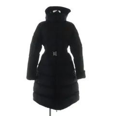 【中古】モンクレール MONCLER 20AW AGOT アゴット ダウンコート ロング ジップアップ ロゴ ベルト フード 1 黒 モンクレール MONCLER 20AW AGOT アゴット ダウンコート ロング ジップ