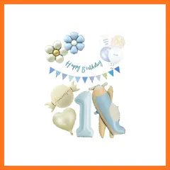 【新品】 誕生日 バルーン飾り付けセット 風船 1歳 happy birthday ガーランド バースデー 飾り 大きい数字 パーティー プレゼント サプライズ 女の子 男の子 セット3 数字１ 0