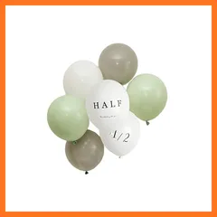 【新品】 Hanamei ハーフバースデー バルーン 飾り付け 1/2 ハーフ ハーフ対応 HALF ニュアンス カラー レターバルーン HAPPY BIRTHDAY 風船 飾り くすみ 誕生日 パーティー 男 女 装飾 フォトブース 流行 スタイル（セー 1