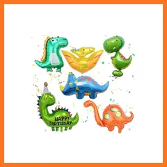 【新品】 男の子 恐竜 バルーン 風船 ６体 セット可愛い 誕生日 飾り付け ハッピーバースデー 装飾 デコレーション パーティーグッズ 1