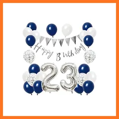 【新品】 誕生日 バルーン 風船セット 飾り付け 23歳 happy birthday ガーランド バースデー 飾り ハッピーバースデー 大きい数字 紙吹雪風船 パーティー プレゼント サプライズ 大人 男の子 0
