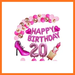 【新品】 誕生日 バルーン 風船 セット 20歳 女の子 誕生日 飾り付け セット バースデー ピンク系バルーン パーティ 飾り ハッピーバースデー 装飾 1