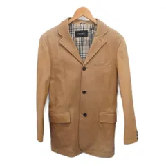 バーバリー ロンドン BURBERRY LONDON テーラードジャケット ブレザー ノバチェック ラムレザー 羊革 3B ベージュ M